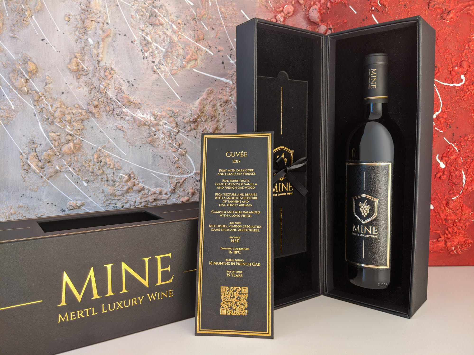 MINE Cuvée 2017 bottle and numbered card